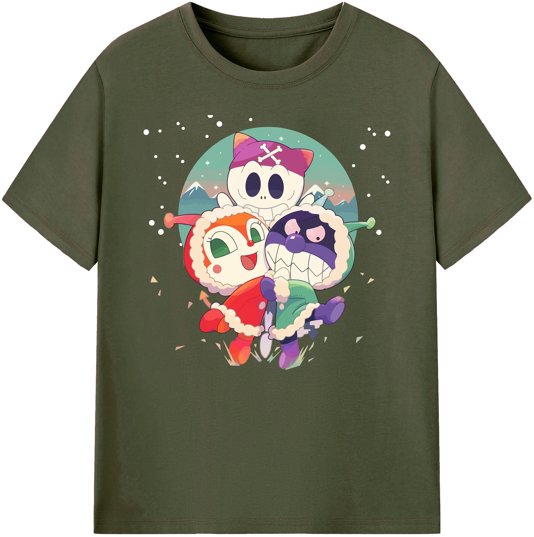 （画像用） アンパンマン Anpanman 綿100％ メンズ半袖Tシャツ｜肌触りやわらか＆通気性